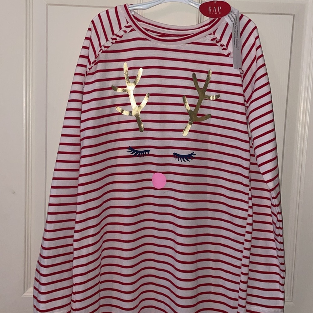 NWT Gap Girls Christmas Reindeer Nightgown 🌲🎅